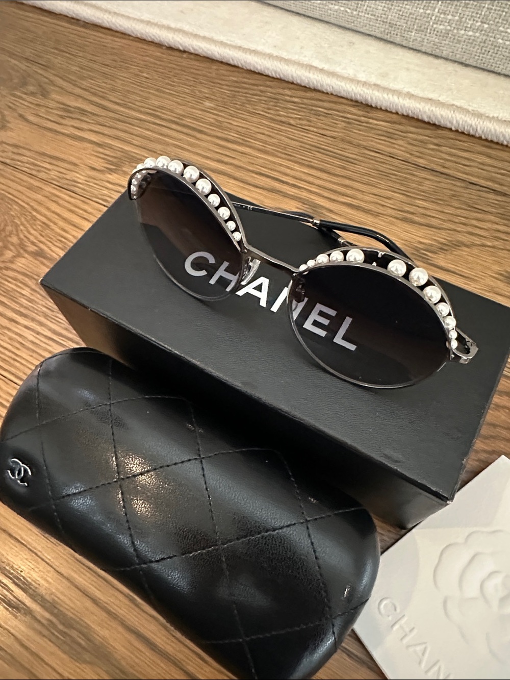 CHANEL Round Subglasses and Pearl Accents - Picture 3 of 11